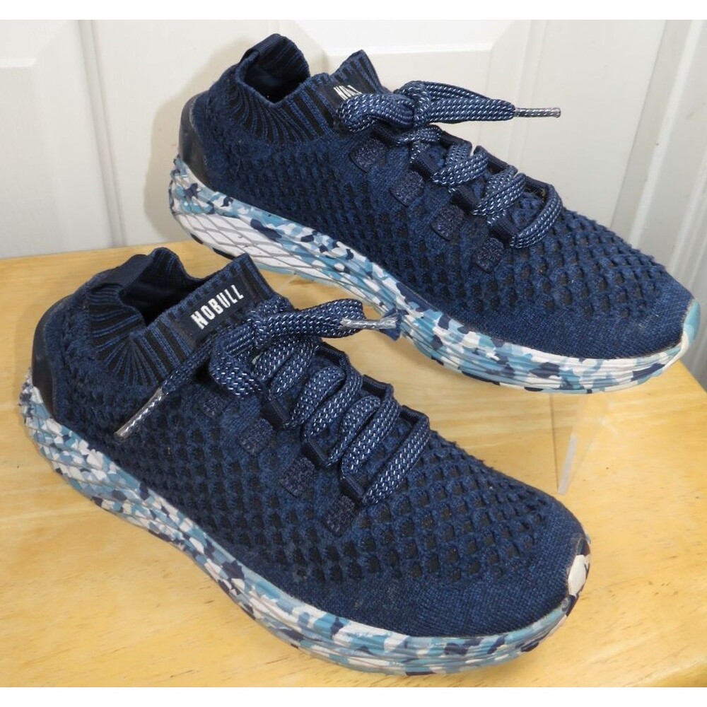 NOBULL Wild Ocean Knit Runner Blue Camo Sole US Womens 10/Mens 8.5 Sneakers